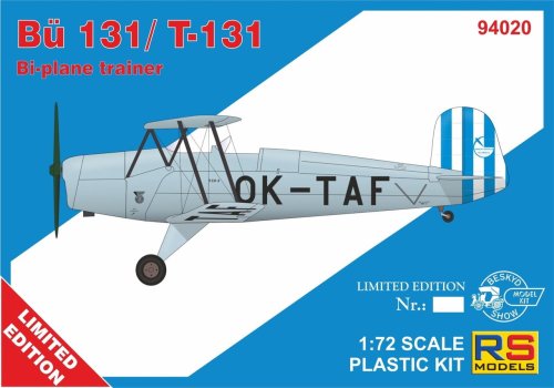 Go to product RS Models 94020 - 1:72 Bücker Bu 131 / T-131