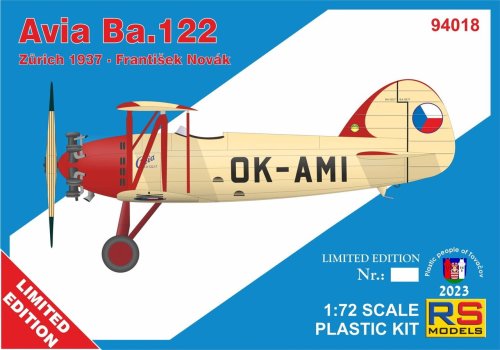 Go to product RS Models 94018 - 1:72 Avia Ba.122 Zurich 1937