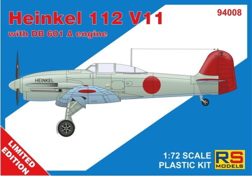 Go to product RS Models 94008 - 1:72 Heinkel 112 V11 w/ DB 601 A Engine Limited Edition