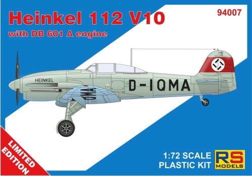 Go to product RS Models 94007 - 1:72 Heinkel 112 V10 w/ DB 601 A Engine Limited Edition