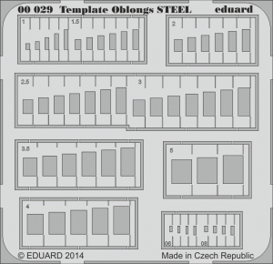 EDUARD 00029 - Template oblongs Steel