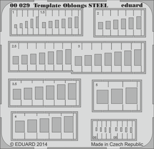 Go to product EDUARD 00029 - Template oblongs Steel