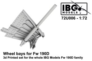 IBG 72U006 - 1:72 Wheel Bays for Fw 190D 3D Printed Set for The Whole IBG Fw 190D Family