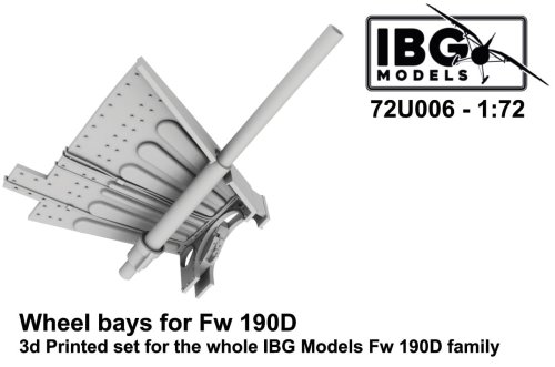 Go to product IBG 72U006 - 1:72 Wheel Bays for Fw 190D 3D Printed Set for The Whole IBG Fw 190D Family