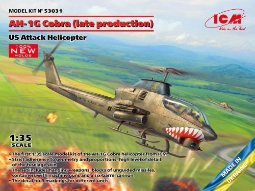 Go to product ICM 53031 - 1:35 AH-1G Cobra Late Production US Attack Helicopter