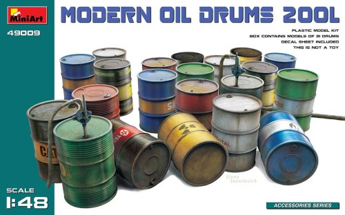 Go to product Miniart 49009 - 1:48 Modern Oil Drums 200L Accessories Series
