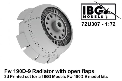 Go to product IBG 72U007 - 1:72 Radiator with open flaps for Fw 190D-9 - 3D printed set