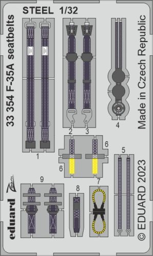 Go to product Eduard 33354 - 1:32 F-35A seatbelts - Steel