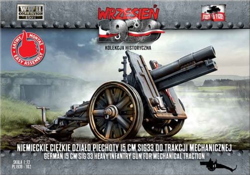 Go to product First to Fight 102 - September 1939 - 1:72 German heavy infantry gun 15cm SIG33 for mechanical traction