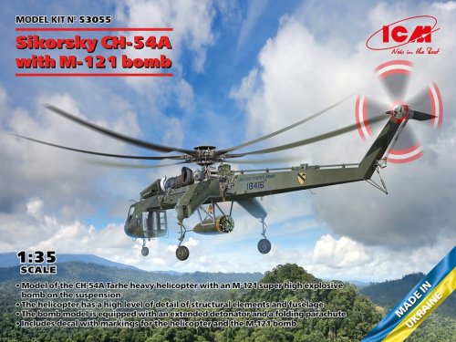 Go to product ICM 53055 - 1:35 Sikorsky CH-54A with M-121 Bomb