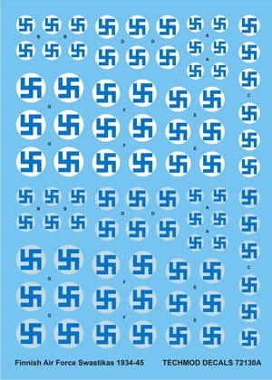 Go to product TECHMOD 72130 - 1:72 Finnish Air Force Swastikas and Serials 1934-45