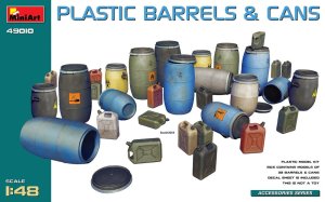 Miniart 49010 - 1:48 Plastic Barrels & Cans