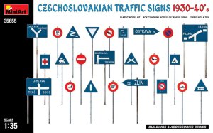 Miniart 35655 - 1:35 Czechoslovakian Traffic Signs 1930-40's
