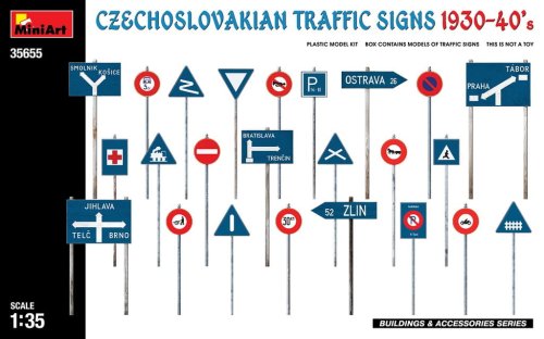 Go to product Miniart 35655 - 1:35 Czechoslovakian Traffic Signs 1930-40's