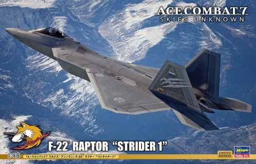 Go to product Hasegawa SP558 52358 - 1:48 Ace Combat 7 Skies Unknown F-22 Raptor Strider 1