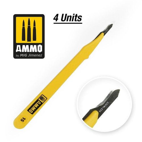 Go to product Ammo Mig 8693 - Zestaw skalpeli z zaokrąglonym ostrzem 4 sztuki