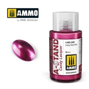 Ammo Mig 2452 - Farba A-Stand Candy Ruby Red 30 ml