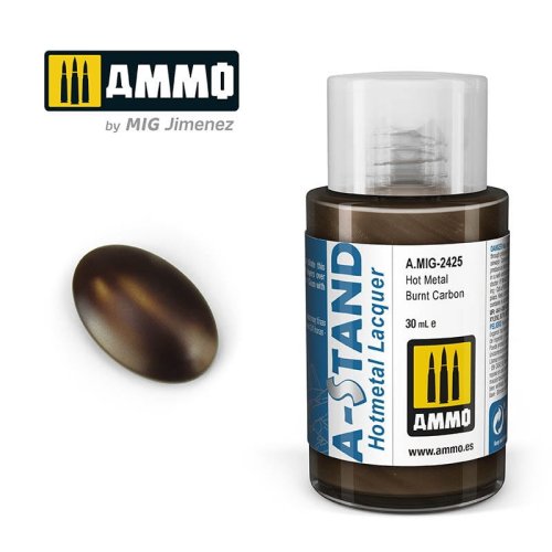 Go to product Ammo Mig 2425 - Farba A-Stand Hot Metal Burnt Carbon 30 ml
