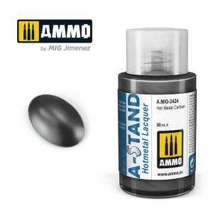 Ammo Mig 2424 - Farba A-Stand Hot Metal Carbon 30 ml