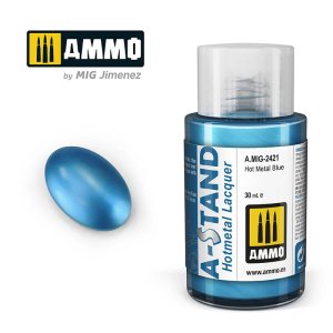 Ammo Mig 2421 - Farba A-Stand Hot Metal Blue 30 ml