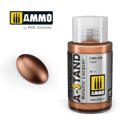 Go to product Ammo Mig 2309 - Farba A-Stand Metallic Copper 30 ml