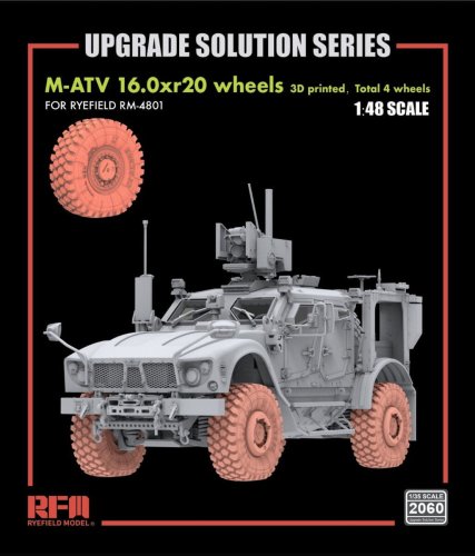 Go to product Rye Field Model 2060 - 1:48 M-ATV 16.0xr20 Wheels 3D Printed 4 Wheels for RFM 4801