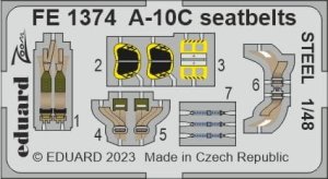 Eduard FE1374 - 1:48 A-10C seatbelts - Steel