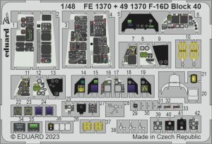 Eduard FE1370 - 1:48 F-16D Block 40
