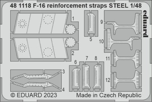 Go to product Eduard 481118 - 1:48 F-16 reinforcement straps - Steel