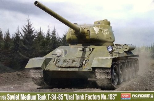 Go to product Academy 13554 - 1:35 Soviet Medium Tank T-34-85 Ural Tank Factory No.183