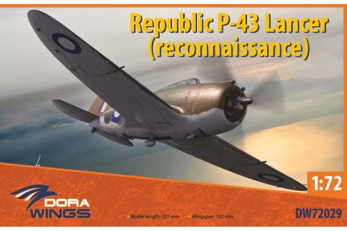 Go to product Dora Wings DW 72029 - 1:72 Republic P-43 Lancer Reconnaissance