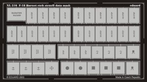 EDUARD XL516 - 1:32 F-18 etch stencil data mask -etch