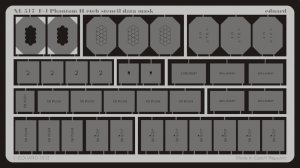 EDUARD XL517 - 1:32 F-4 etch stencil data mask -etch