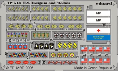 Go to product EDUARD TP518 - 1:35 US Insignia and Medals WWII