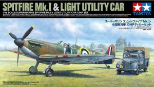 Tamiya 25211 - 1:48 Supermarine Spitfire Mk.I & Light Utility Car 10HP Set