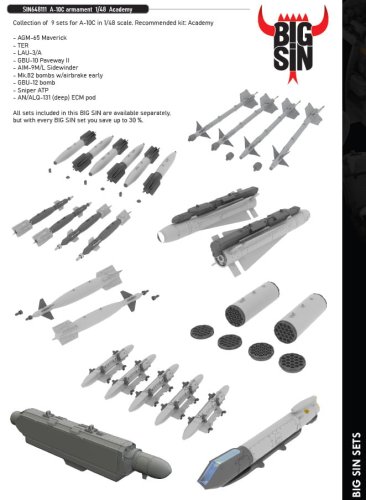 Go to product Eduard SIN648111 - 1:48 A-10C armament