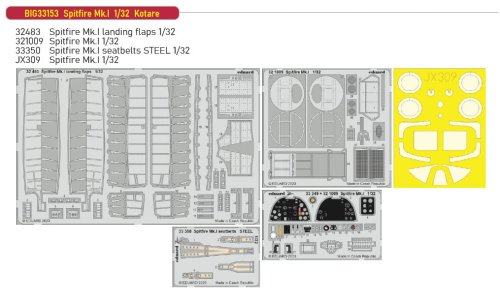 Go to product Eduard BIG33153 - 1:32 Spitfire Mk.I