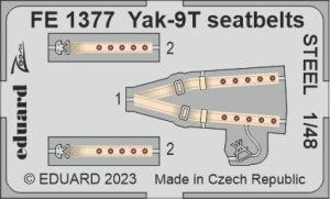 Eduard FE1377 - 1:48 Yak-9T seatbelts - Steel