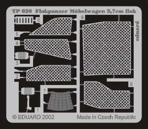 EDUARD TP020 - 1:35 Flakpanzer IV Möbelwagen 37mm