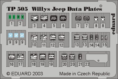 Go to product EDUARD TP505 - 1:35 Willys Jeep