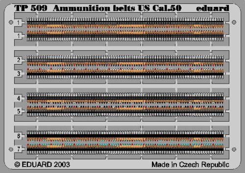 Go to product EDUARD TP509 - 1:35 Ammunition Belts US Cal.0.50