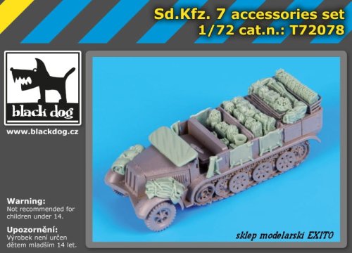 Go to product BLACK DOG T72078 - 1:72 Sd.Kfz.7 accessories set