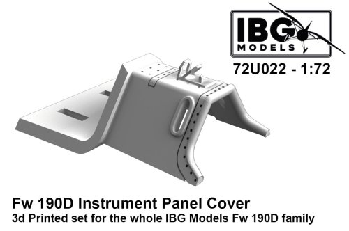 Go to product IBG 72U022 - 1:72 Fw 190D Instrument Panel Cover 3D Printed for IBG Fw 190D Family