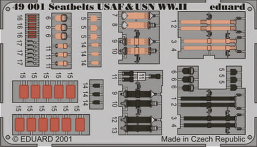 Go to product EDUARD 49001 - 1:48 Seatbelts USAF & USN WWII