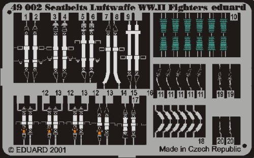 Go to product EDUARD 49002 - 1:48 Seatbelts Luftwaffe WWII Fighters