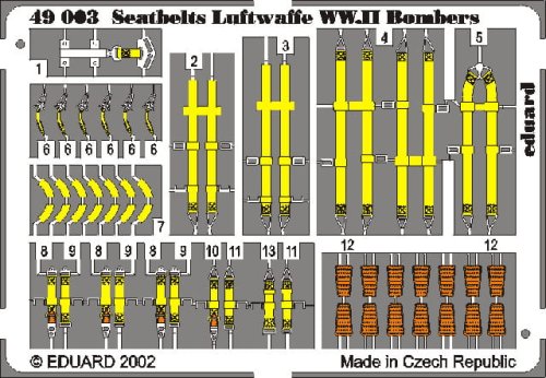 Go to product EDUARD 49003 - 1:48 Seatbelts Luftwaffe WWII Bombers