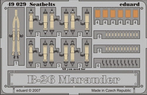 Go to product EDUARD 49029 - 1:48 B-26 seatbelts