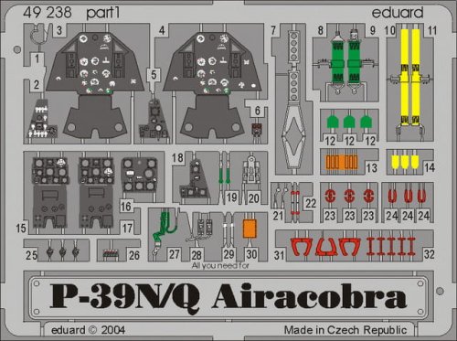Go to product EDUARD 49238 - 1:48 P-39Q/N