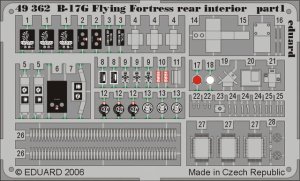 EDUARD 49362 - 1:48 B-17G rear interior