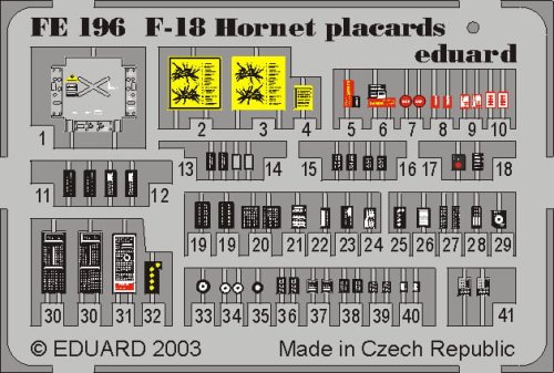 Go to product EDUARD FE196 - 1:48 F-18 placards